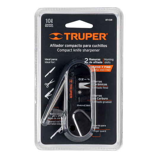 Afilador de cuchillos de bolsillo,TRUPER COD 14016 Clave AFI-CUM.