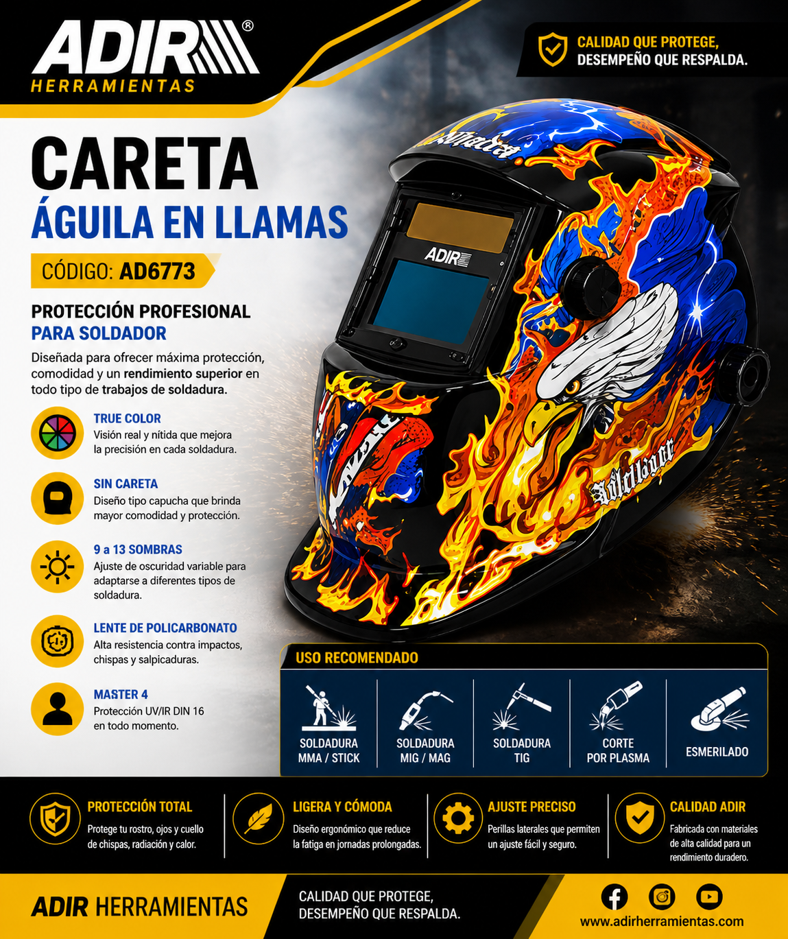 Careta Electrónica ADIR Sku 6773