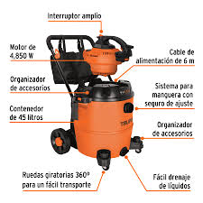 Aspiradora Truper COD 101522. para sólidos y líquidos de la marca Truper, Clave ASP-16S