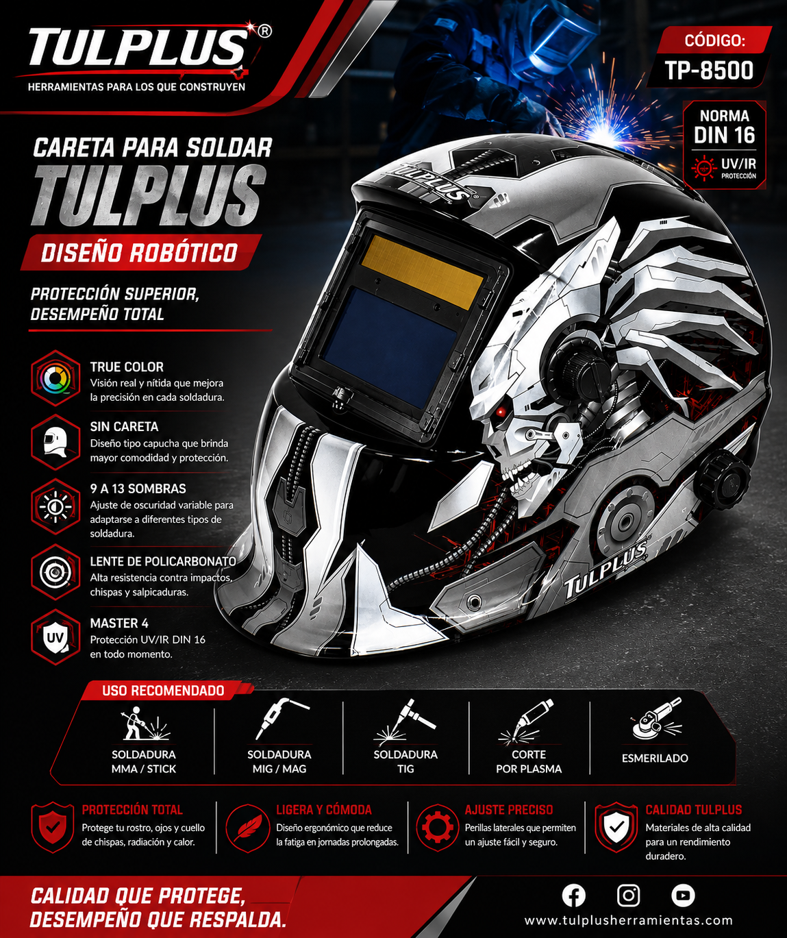 Careta Electrónica ADIR Sku 6778