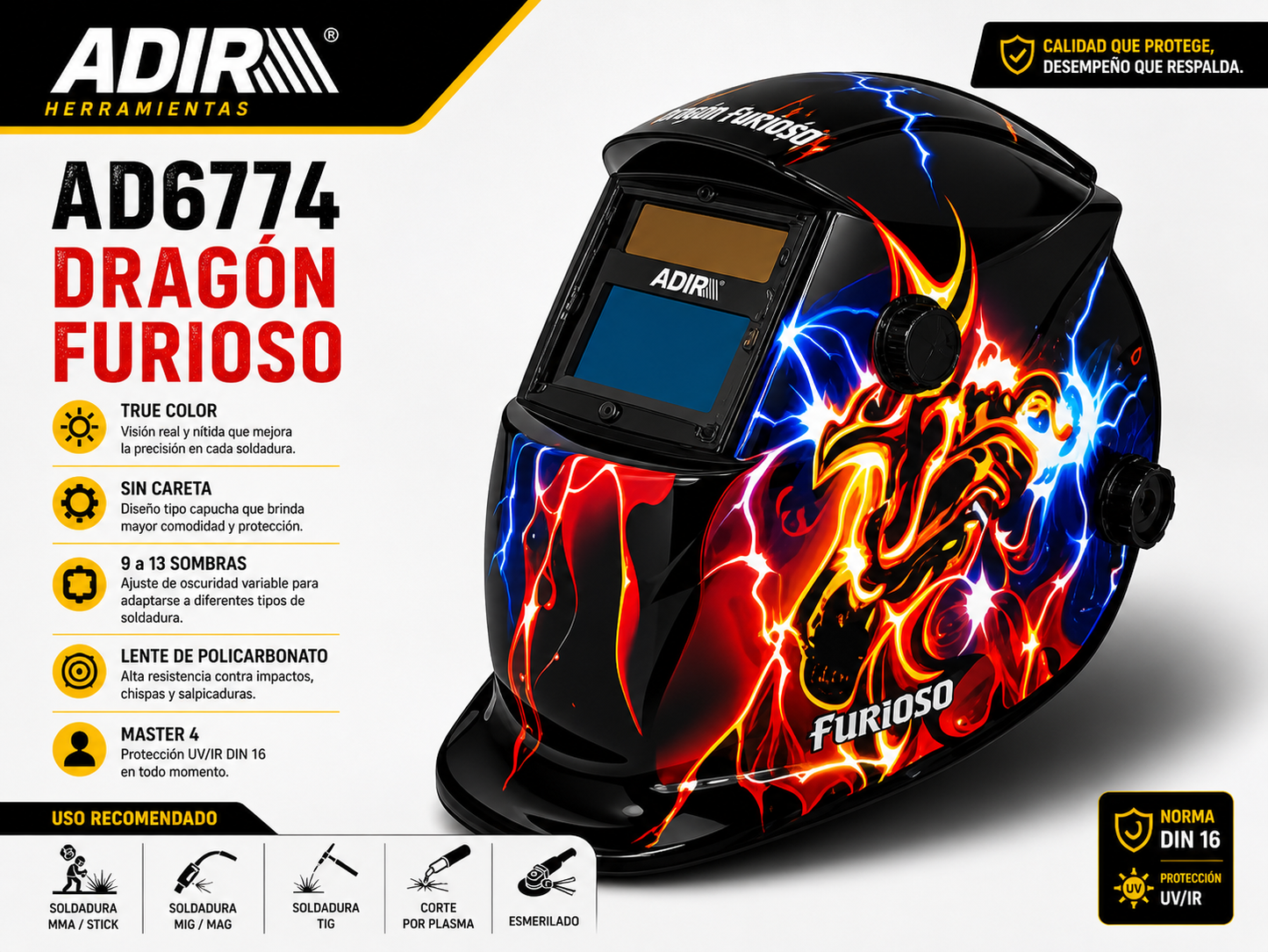 Careta Electrónica ADIR Sku 6774