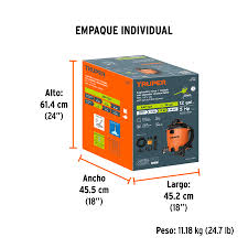 Aspiradora y sopladora Truper.    COD 12093 para sólidos y líquidos de la marca Truper. CLAVE ASP-12S
