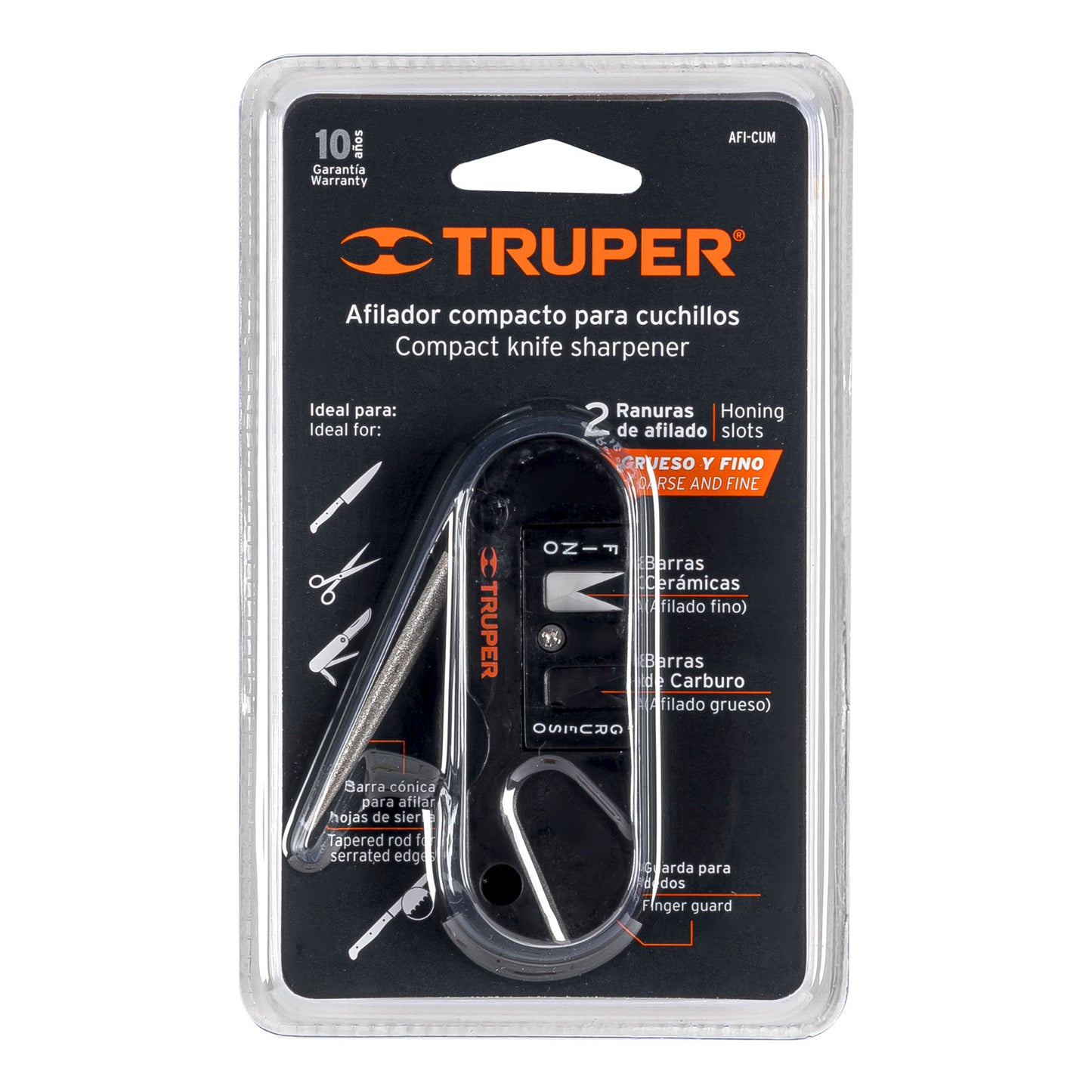 Afilador de cuchillos de bolsillo,TRUPER COD 14016       Clave AFI-CUM.