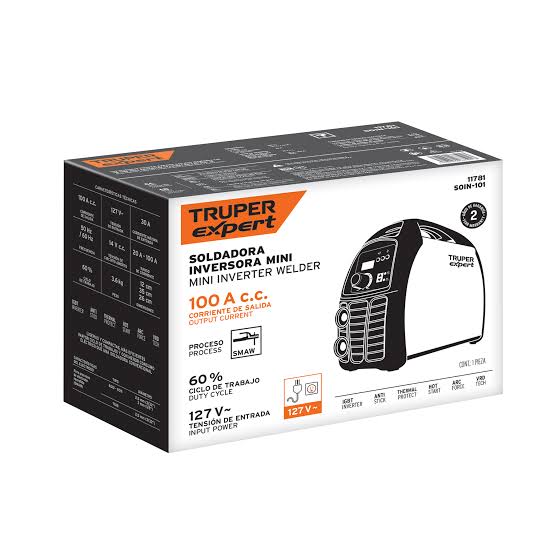 Soldadora inversora 100A, 127V, TRUPER EXPERT.                    Código: 11781
Clave: SOIN-101