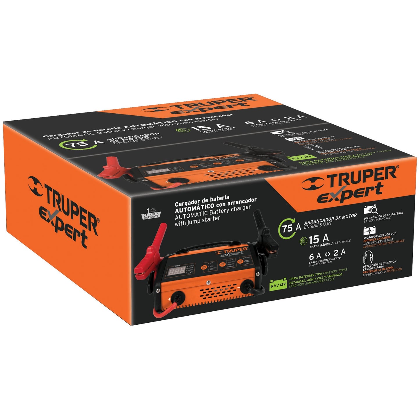 Cargador Automático de baterias Truper 12889 (Clave: CARBA-50X)