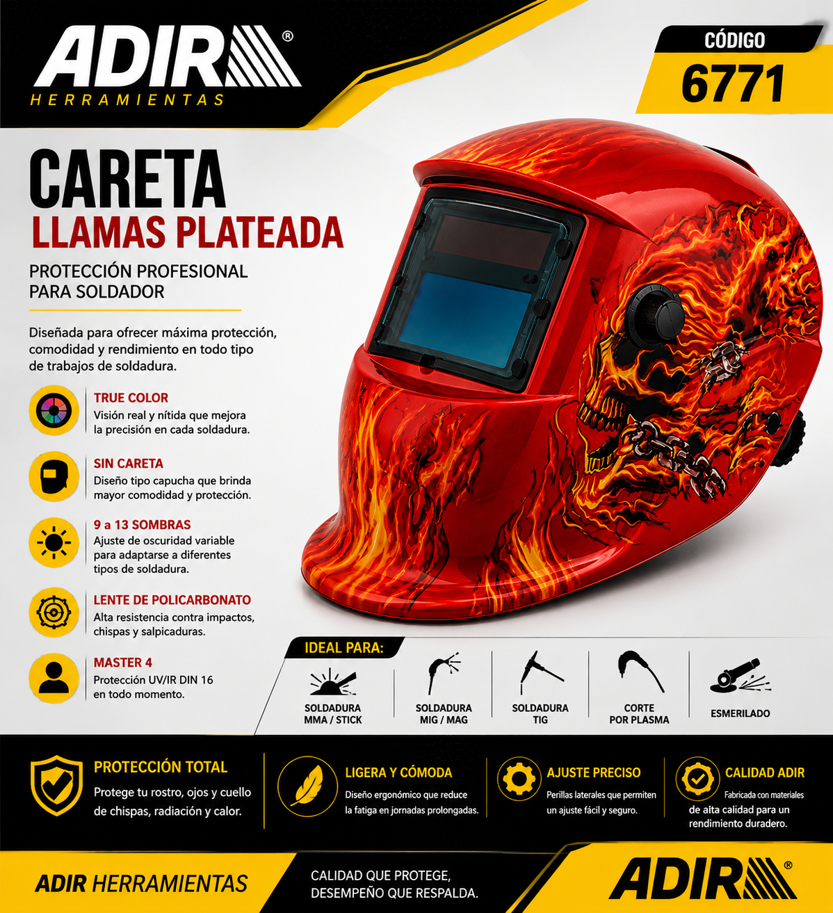 Careta Electrónica ADIR Sku 6716