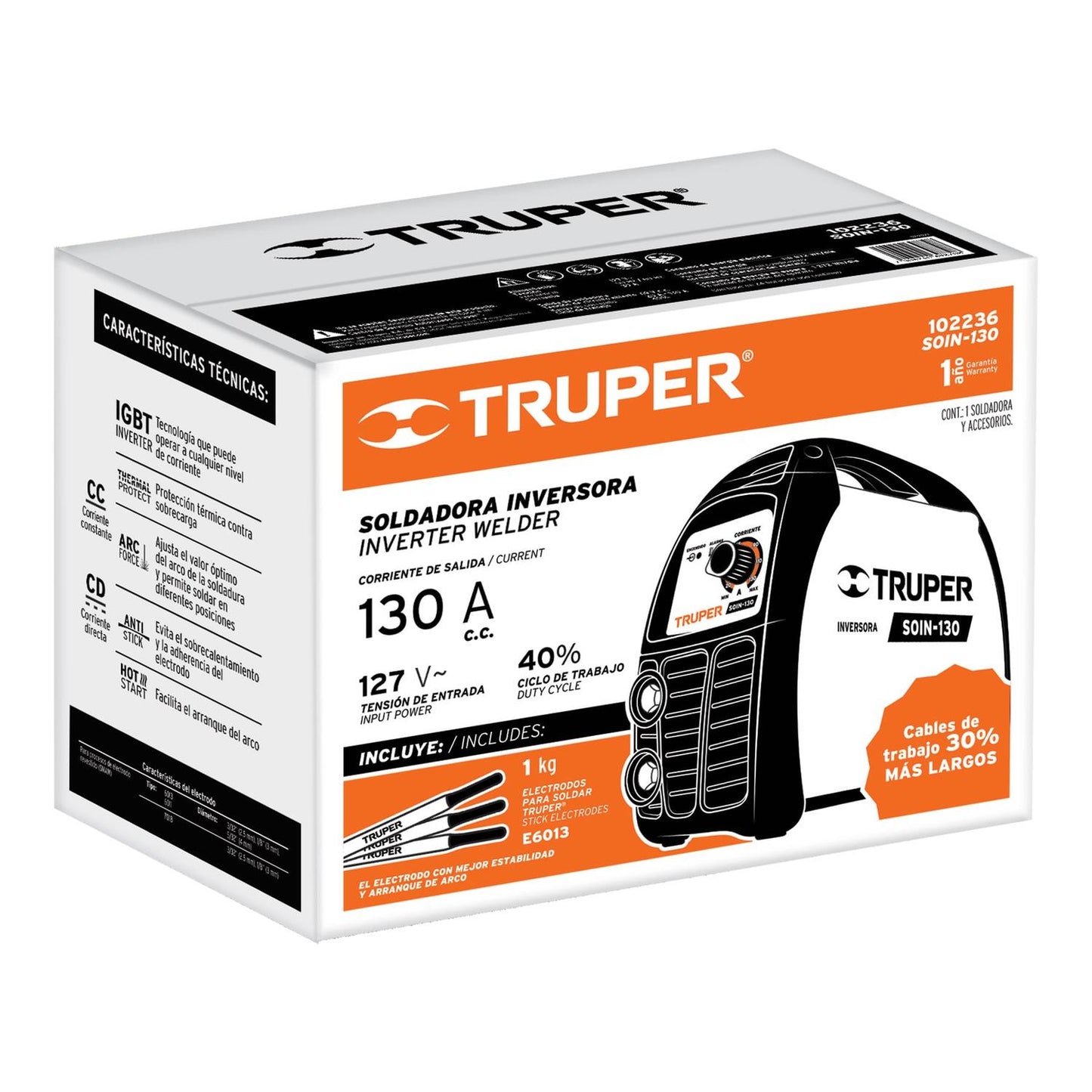 Soldadora Inversora Truper 102236 (Clave: SOIN-130)