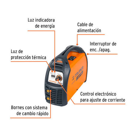 Soldadora Inversora de 160 A y 220 V de la línea Truper Expert (Clave: SOIN-160). 
Código 13694