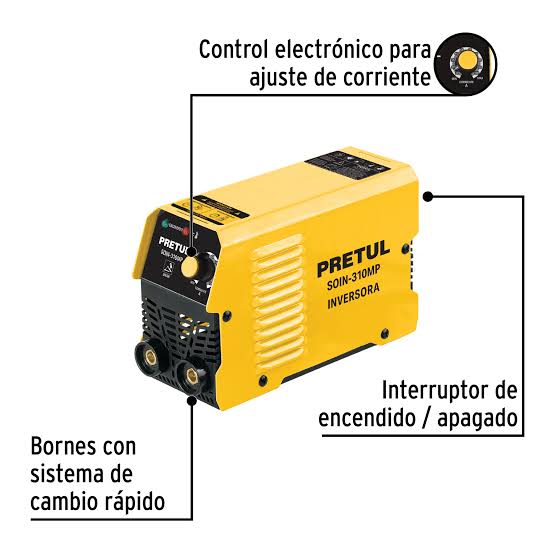 SOLDADORA INVERSORA PRETUL 100A 127V 127V CÓDIGO: 29017 CLAVE SOIN-310MP